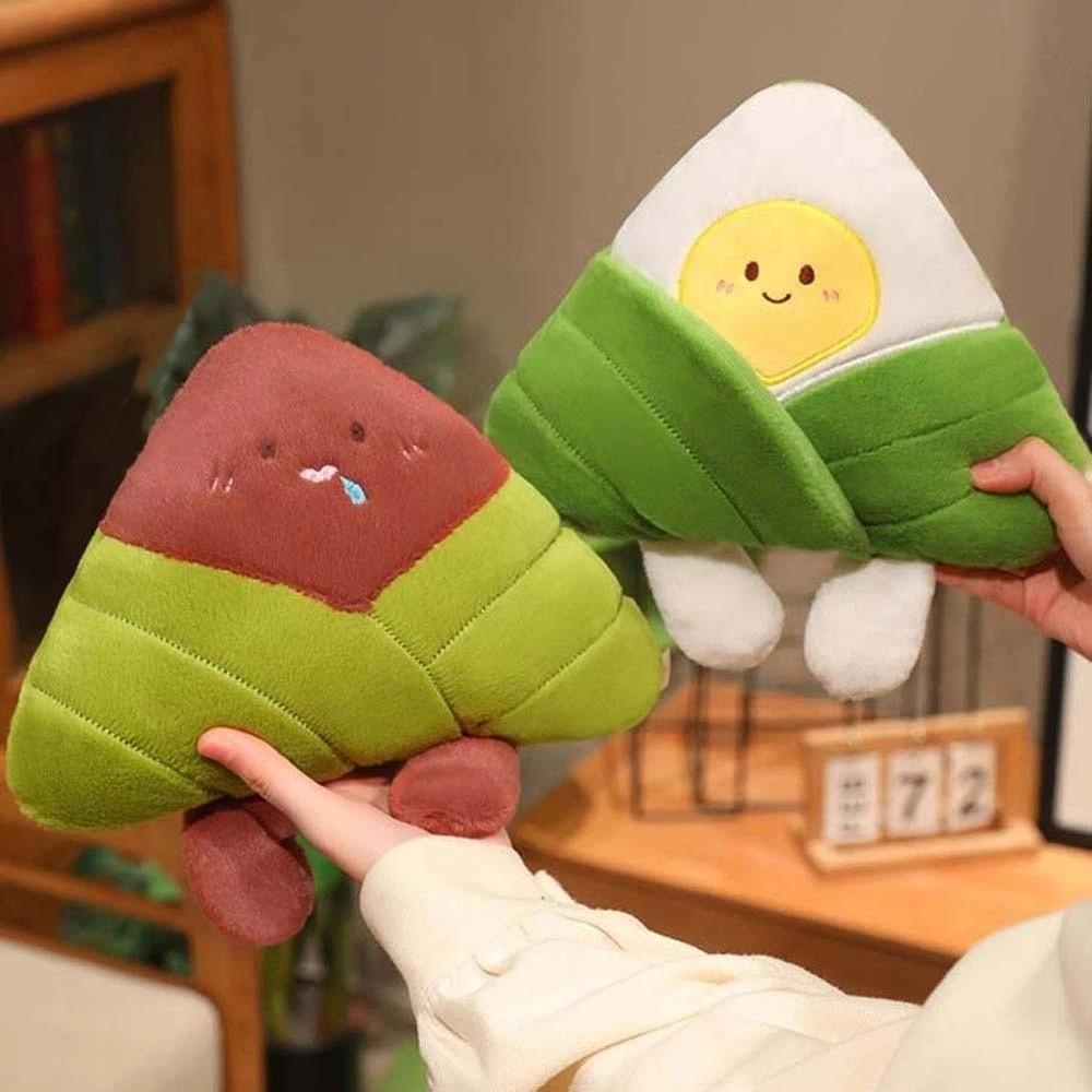 Vibrant Emerald Green Sticky Rice Dumpling Toy Dragon Boat Festival Doll Foodie Collection Item