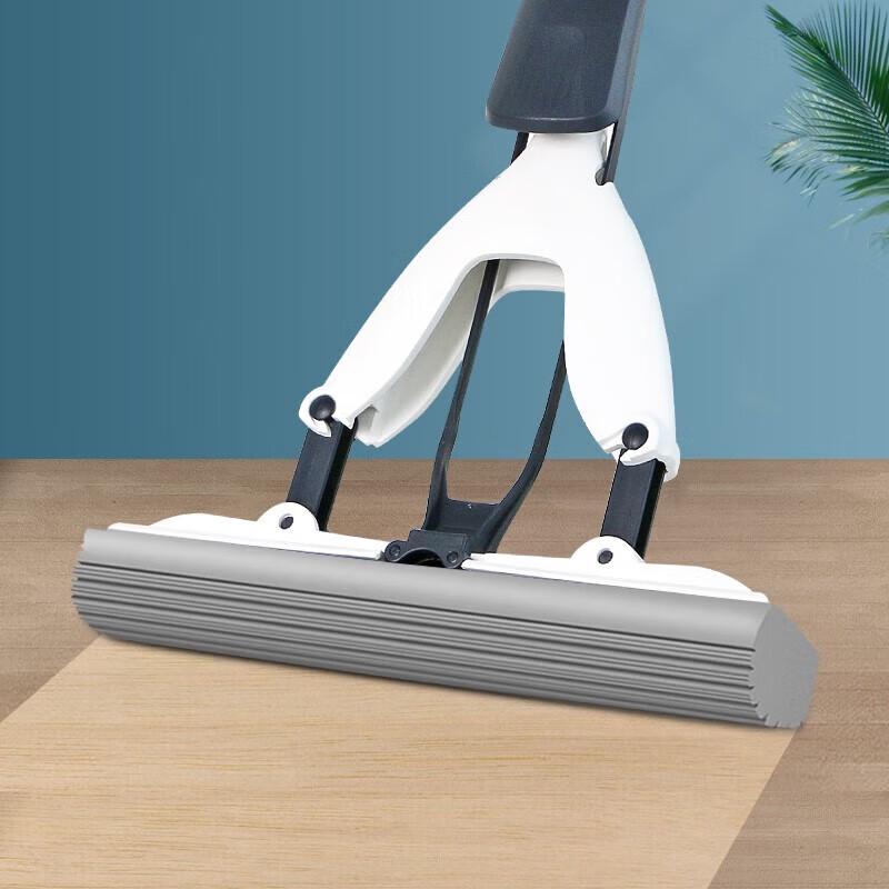 Miaojie Foldable PVA Sponge Mop with 2 Mop Heads