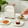 Anti-drop Trash Tray Square Shape Garbage Plate Meal Plate Snack Plate  Camping