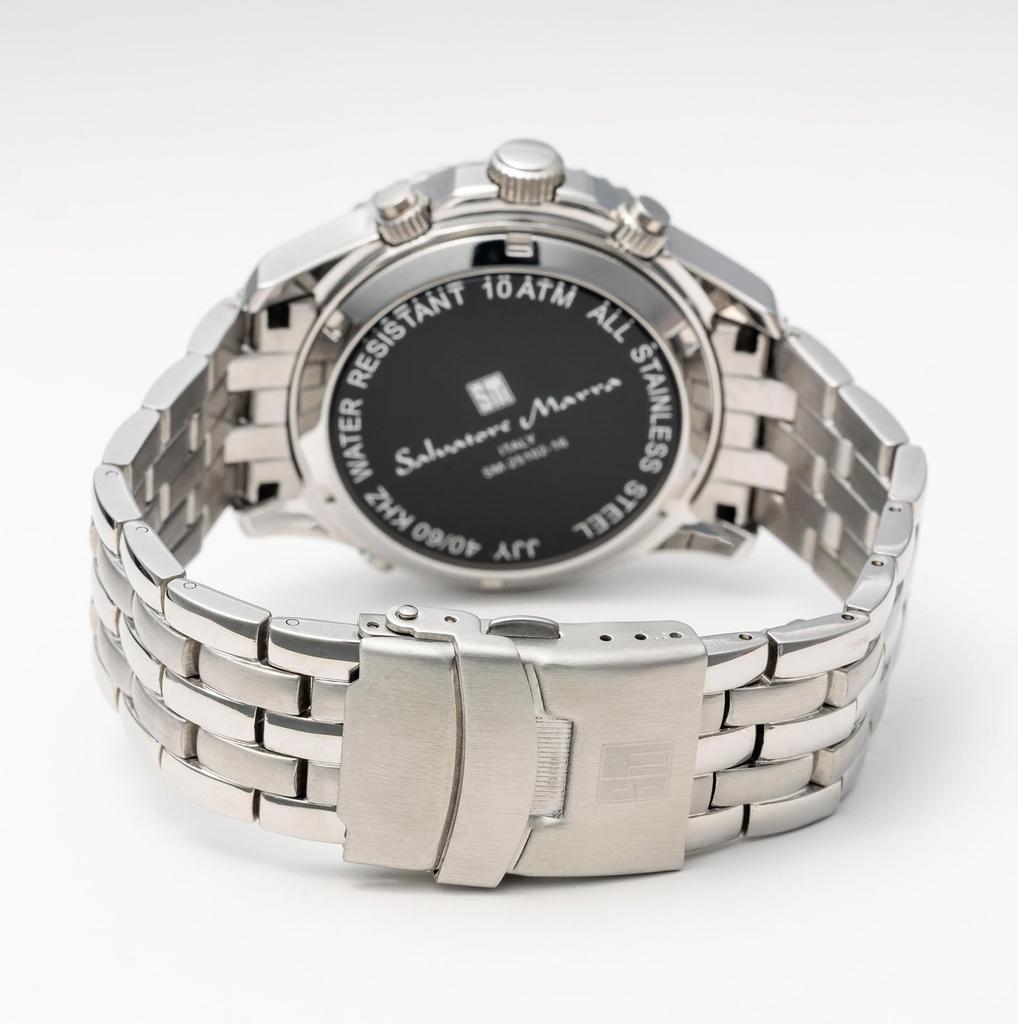 Salvatore Marra Аналоговые кварцевые лимитированные мужские наручные часы с радиоконтролем и солнечной батареей, механизм, водонепроницаемые, SSBK,