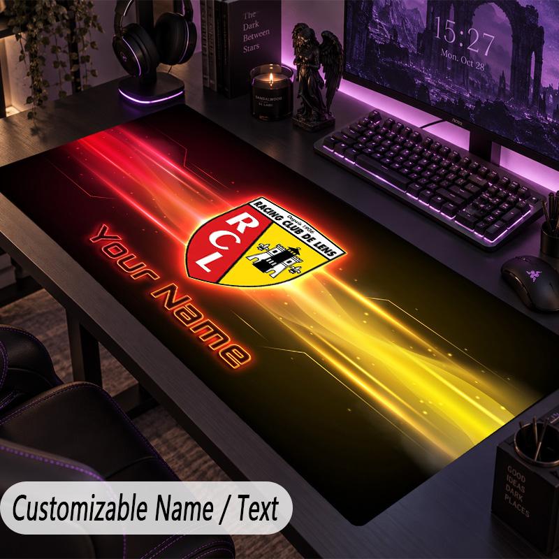 Large Mouse Padracing club de lens Custom Name Text Personalized Desk Mat Non Slip Gaming Pad