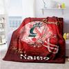 Football Cap Customize Text Blanket Multi-purpose Customizable Blanket Soft Warm Cozy Suitable for Seaside Livingroom Picnics Sofa All-Season Use