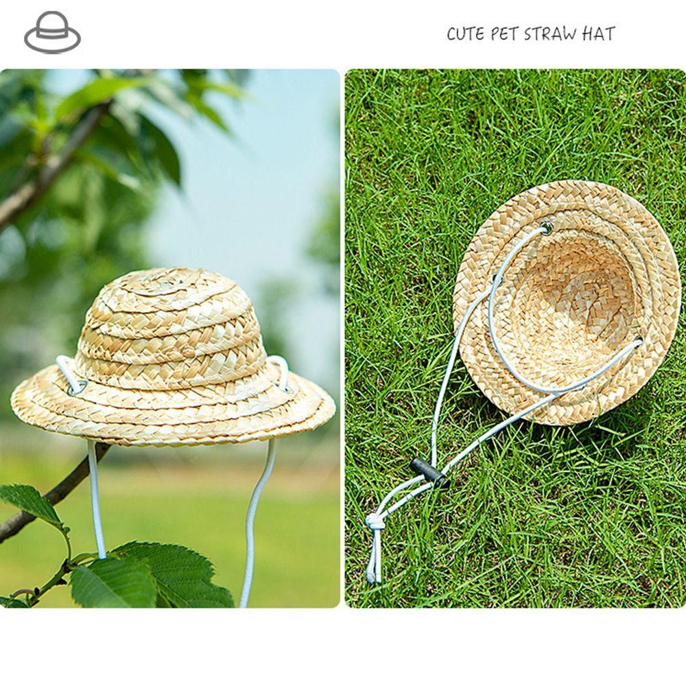 Dog Decorative Hat Pet Woven Hat Photo Prop Cat Party Hats Pet Accessories For Small Dog Puppy Cat