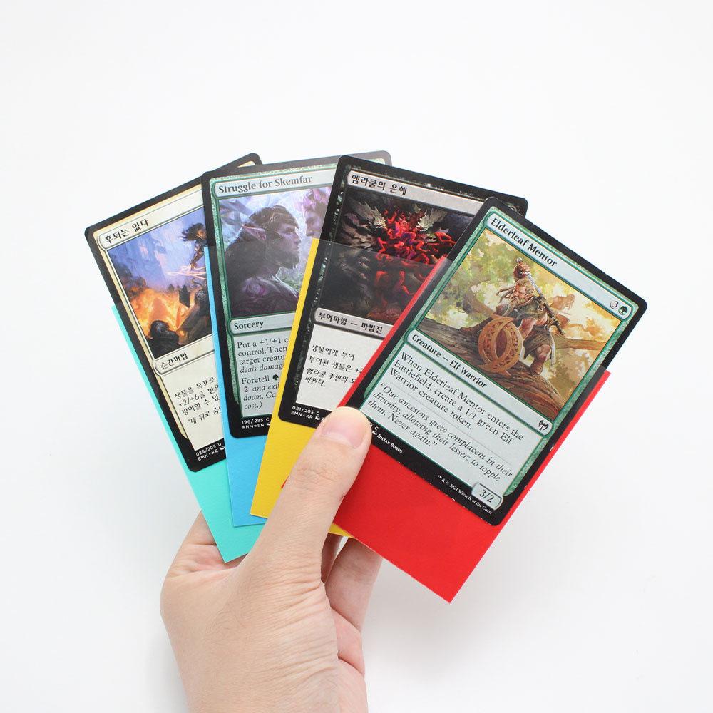 100 шт. 66x91 мм Матовые Цветные Стандартного размера Протекторы для карт TCG Торговые карты Защитник Таро Shield Настольные игры Волшебная обложка PKM