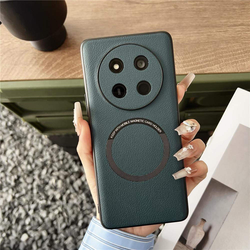 Беспроводная зарядка из ПУ кожи Для Магнитного чехла Для Honor X9C HonorX9C Magic7 Lite Magic7Lite G Мягкая задняя крышка