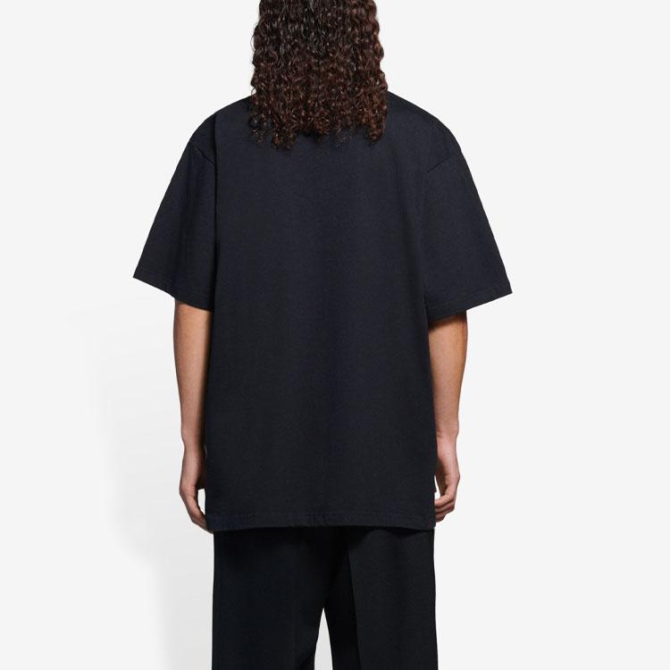 Balenciaga Футболка Свободный крой Мужская Черная 651795TKV771070