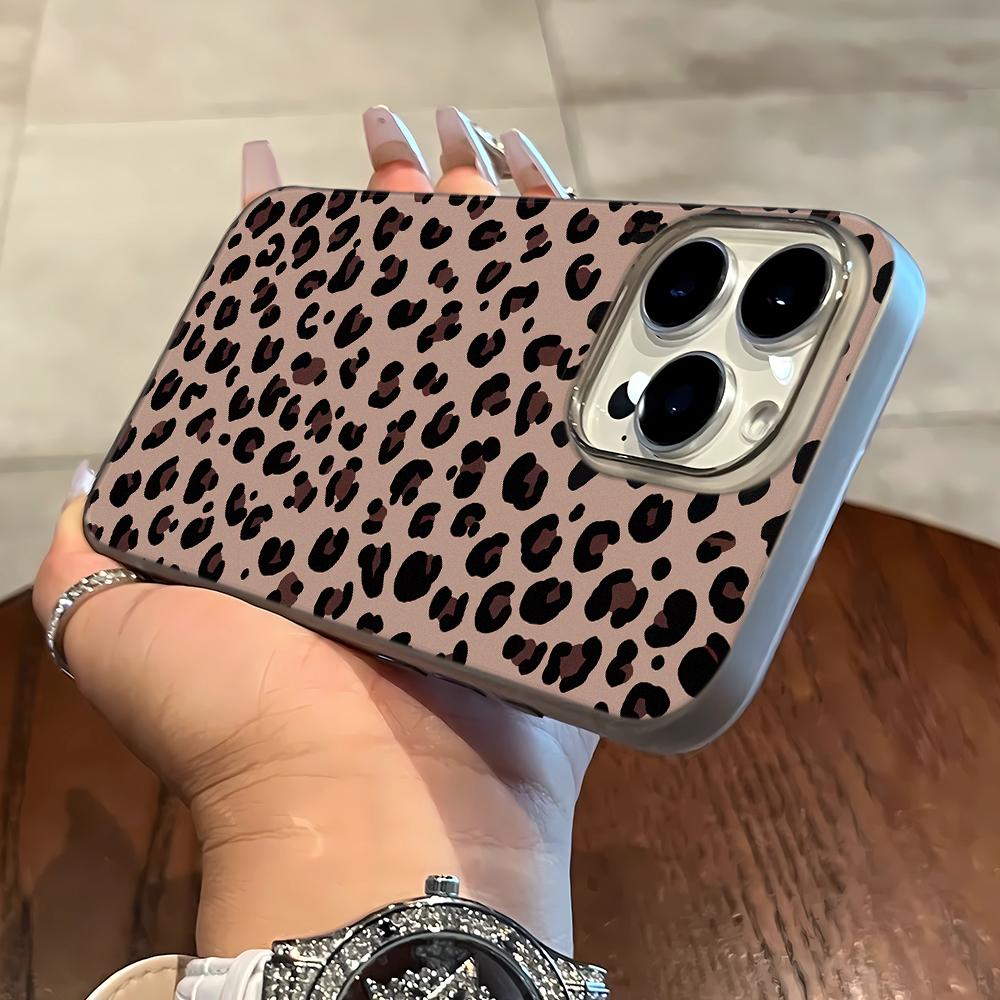 Розовый прозрачный чехол для телефона с леопардовым принтом для iPhone 17 17Air 16 11 13 12 14 15 Pro Max Plus Ударопрочный силиконовый чехол Funda