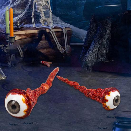 Halloween Ripped Out Eyeball Decoration Scary Fake Eye Balls with Hook Gothic Home Decor for Halloween Event Party