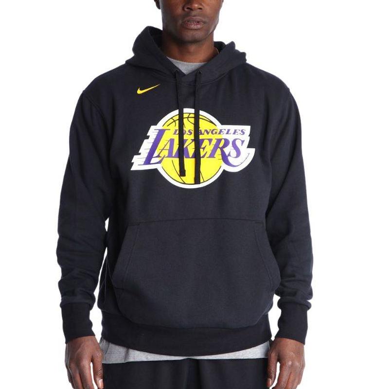 Nike X NBA Los Angeles Lakers флисовая толстовка с логотипом мужская толстовка черная DN4709-010