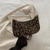 Fashionable Retro Leopard Print Pu Crescent Bag For Women Versatile Daily Use