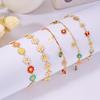 Fashion Trend Unique Design Elegant Delicate Women Small Daisy Flower Butterfly Pendant Bracelet For Female Jewelry Wedding Party Gifts