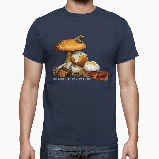 Unique Planet Earth Creative Mushroom TShirt Summer Cotton ONeck Short Sleeve Mens T Shirt New S3XL