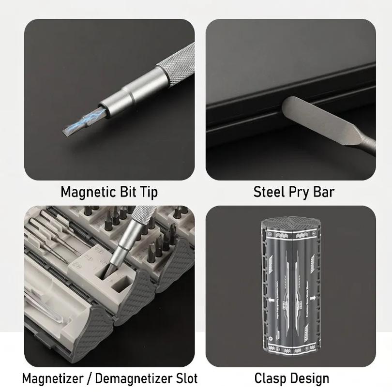 128in1 Screwdriver Set Precision Repair Kit Book Style Manual Portable Manual Repair Tool Combination Tool for Electronics
