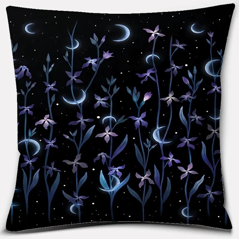 Moon and Star Pattern Pillowcase Office Living Room Home Pillowcase Car Ornaments