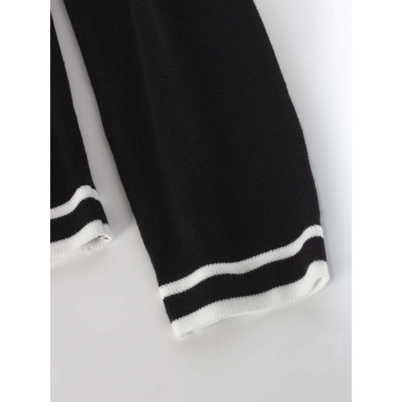 Женский осенне-зимний трикотажный повседневный топ с длинным рукавом