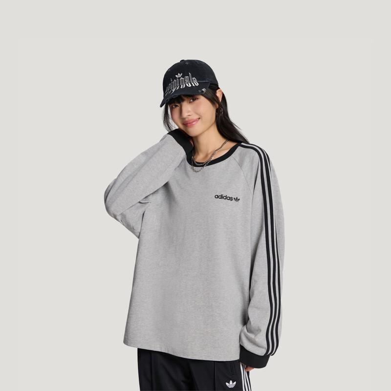 Adidas 3-Stripe Crew Neck Long Sleeve T-Shirt