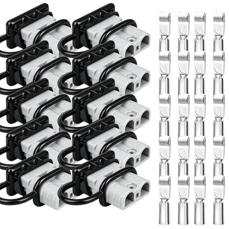 Premium 50A DC Power Connector Anderson Style Plug Fit Solar Panel RV Car Battery Charger Electric Power Tool Parts
