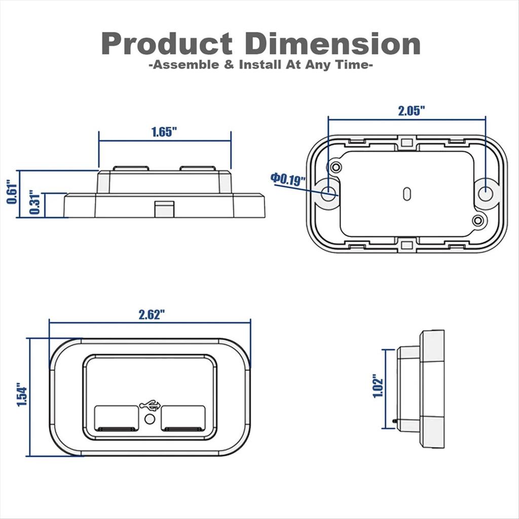 BHBL 6 шт. 12 В/24 В USB-розетка для фургона, двойная Type-C PD3.0 (USB C) & Панельная USB-розетка для автомобиля с поддержкой Quick Charge QC3.0, USB-A