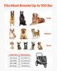Dog Bike Trailer, Supports up to 45 kg, 2-in-1 Pet Stroller Cart Bicycle Carrier for Small & Large Dogs, Easy Folding Frame with Quick Release Wheel,