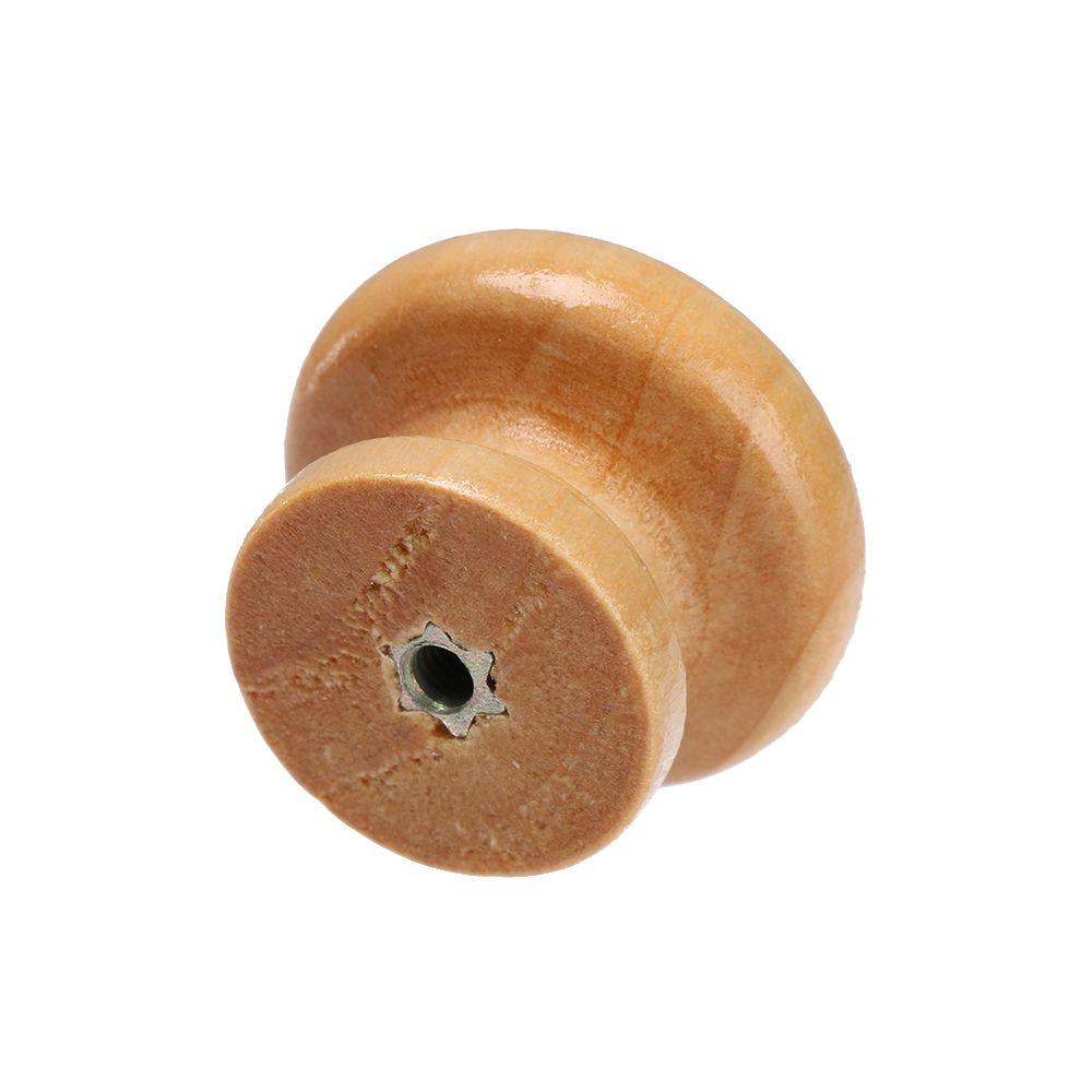 Furniture Fitting Cabinet Round Shape Dresser Door Handle Drawer Knob Natural Wooden Cabinet Pulls