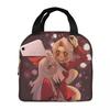 Charlie And Vaggie Valentines Hazbin Hotels Insulated Lunch Bag for Women Cooler Thermal Food Box Tote Lunch Boxes Container