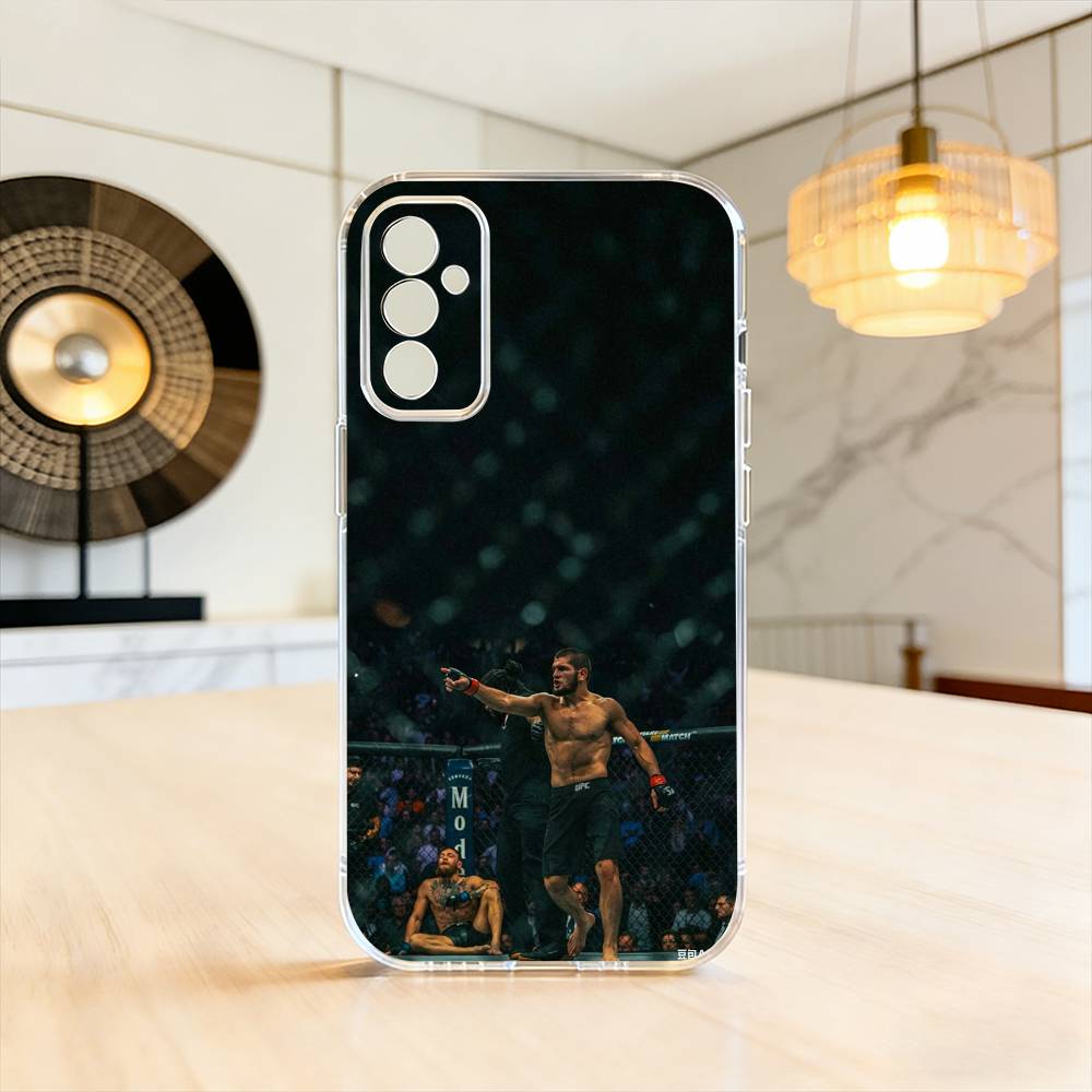 Прозрачный силиконовый мягкий чехол для телефона Khabib Nurmagomedov 'Орел' для Samsung A10, 12, 20, 21S, 30, 31, 40, 50, 51, 52, 70, 71