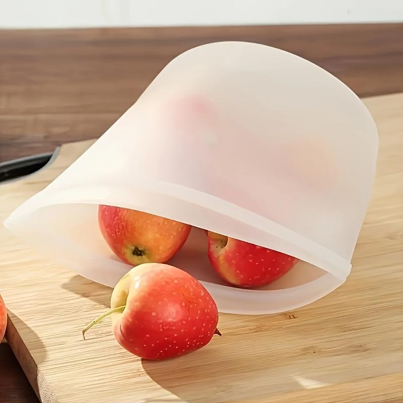 3PCS Silicone Food Storage Bag Reusable Stand Up Zip Leakproof Containers Fresh Bag Food Storage Fresh Wrap Ziplock