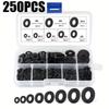 250/500PCS White Black Sealing Ring Plastic Flat Gasket Set Insulation Washer Set  for Screw Bolt