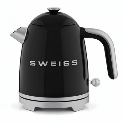 Винтажный чайник - SWEISS - KTS9 - 1000 Вт - 1 л - Подставка 360° - Черный