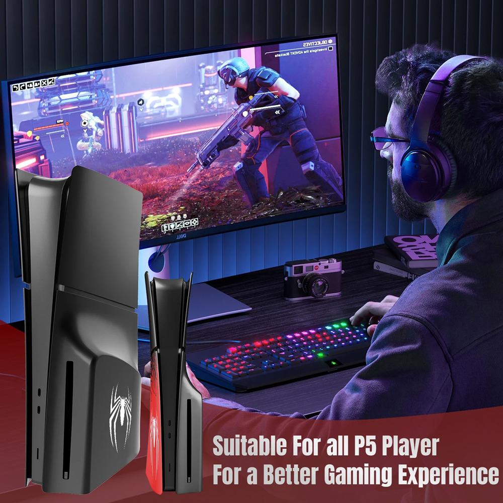 Лицевая панель с вентиляционным отверстием для Playstation 5 Slim Disc Digital Edition PS5 Cover Skin Лицевые панели