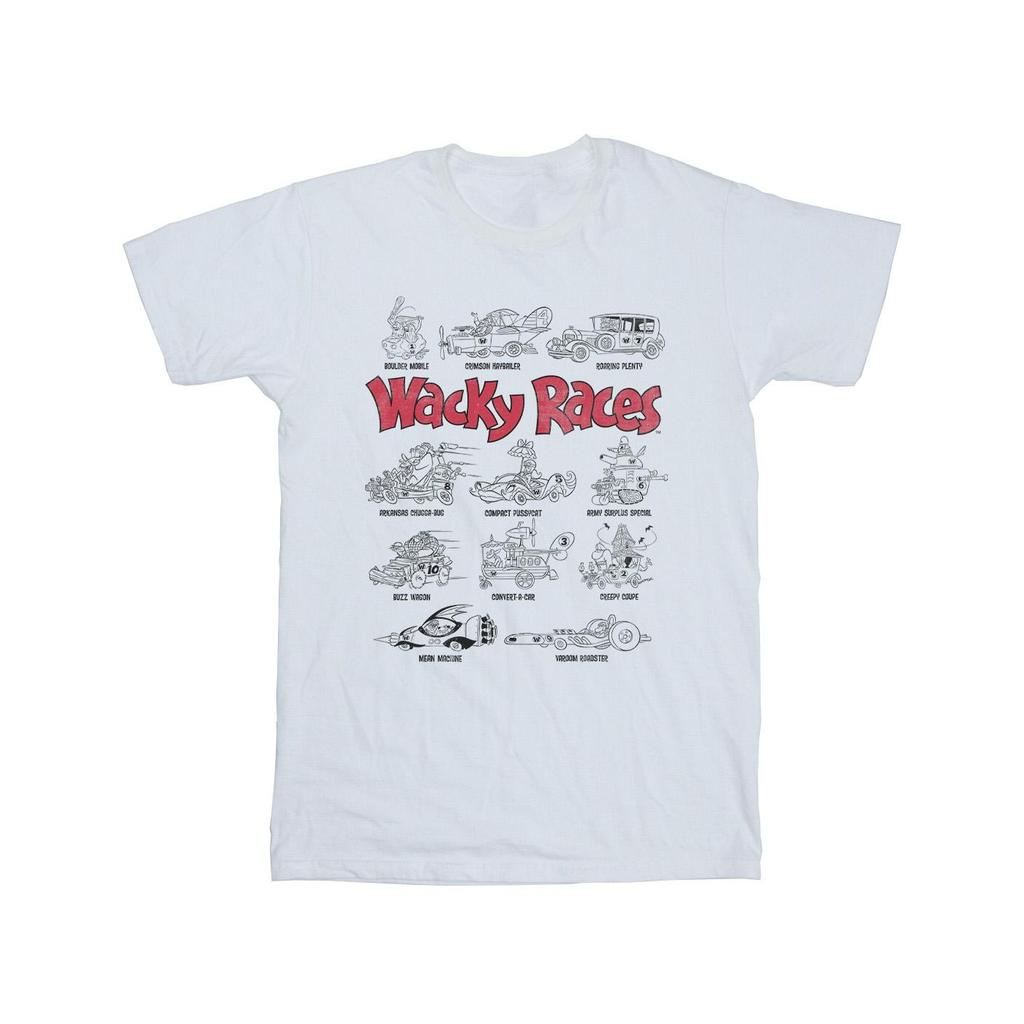 Wacky Races Mens Car Lineup T-Shirt
