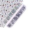 1 Set Round Nail Art Rhinestone Kit with Storage Box 12 Grids Flatback Rhinestone DIY Nail Design Crafting Decoration Fake Gems