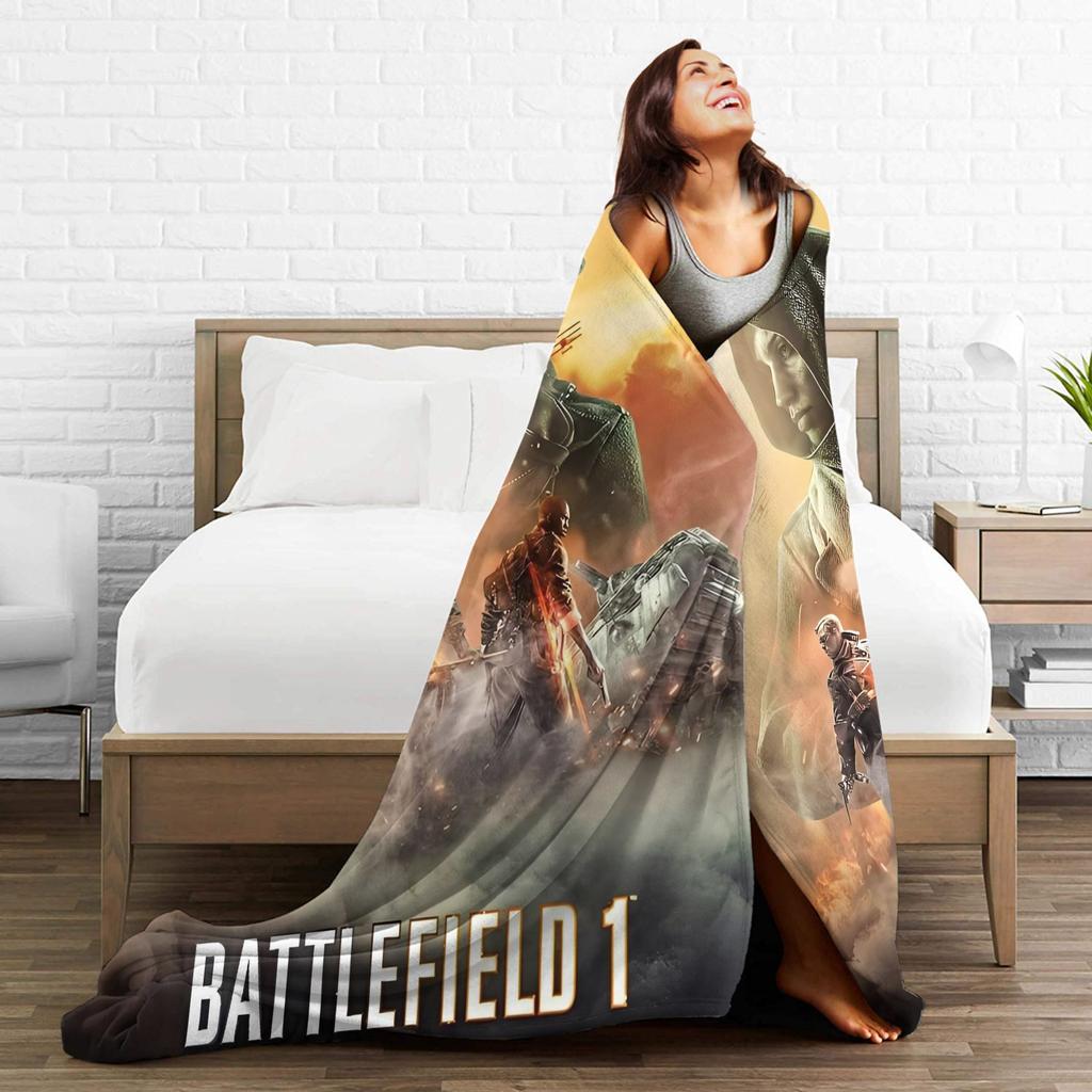Игровое фланелевое одеяло Battlefield 2042 Мягкое прочное плед для домашнего декора Путешествий Забавное покрывало Чехол для дивана-кровати