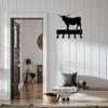 1pc Texas Longhorn Steer Cow Key Rack Wall Mounted Shape Decoration Metal Art Decor Key Holder Key Hanger Towel Rack Coat Rack