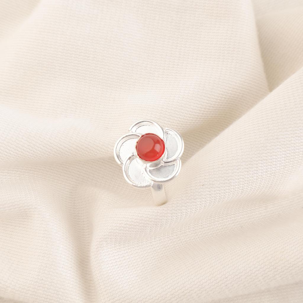 Carnelian Gemstone Jewelry, 925 Solid Sterling Silver Ring, Handmade Dazzling Silver Ring Jewelry For Thanksgiving Gift