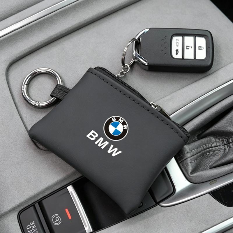 Car Key Bag Pendant Keychain Leather Mini Card Holder Coin Purse For BMW F30 F10 E90 F20 E46 E60 E70 E39 E36 E87 X7 E92 E91 E28 JG4