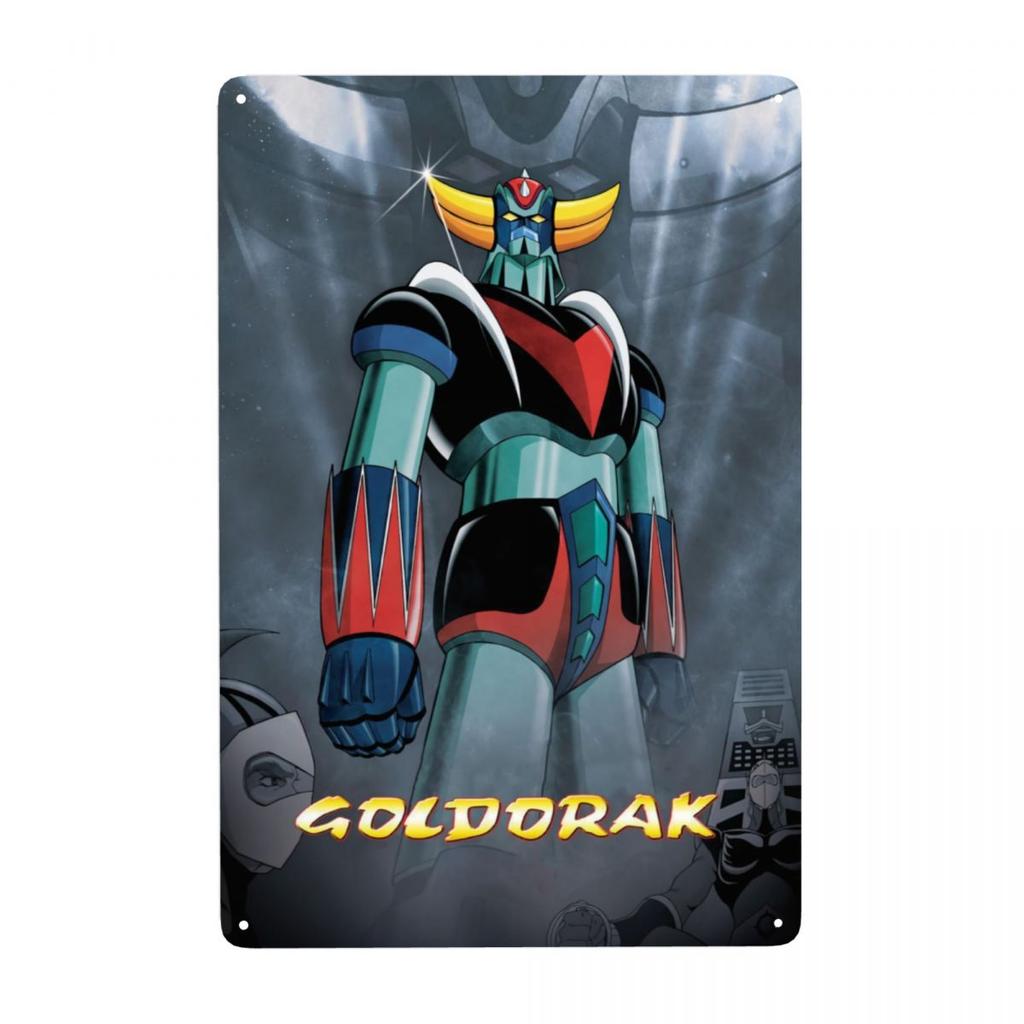 Ретро Голдирак Грендайзер Артарус Металлическая табличка На заказ НЛО Робот Голдраке Жестяные таблички Декор стены ресторана Украшения Искусство