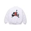 Wings MA-1 Logo Print Warm Casual Long-Sleeve Baseball Collar Jacket Men Jacket White AV2599-100