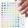 Nail Sticker Vivid Color Easy To Apply Lightweight Good DIY Art Decal Love Heart Transfer Stickers Party Favor