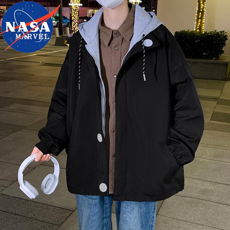 Мужская повседневная куртка с капюшоном NASA MARVEL