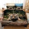 3D мода цифровая печать тигр комплект постельного белья детский комплект постельного белья животное пододеяльник комплект двойная для взрослых мальчиков размер King Size