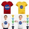 Классическая детская футболка НАСА с изображением космонавта и стильным дизайном с круглым вырезом