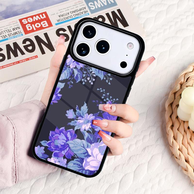 Чехол для телефона "Полночный Цветок" для IPhone 17 16e 15 14 13 12 11 Pro Max Air Mini Мягкий Защитный Чехол