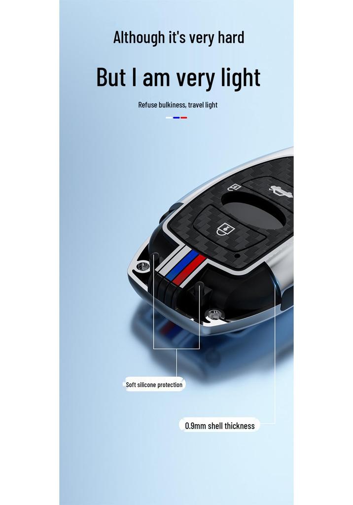 Ключница Subaru для Forester, Outback, XV, Legacy 2024 года - Металлический корпус ключа и пряжка