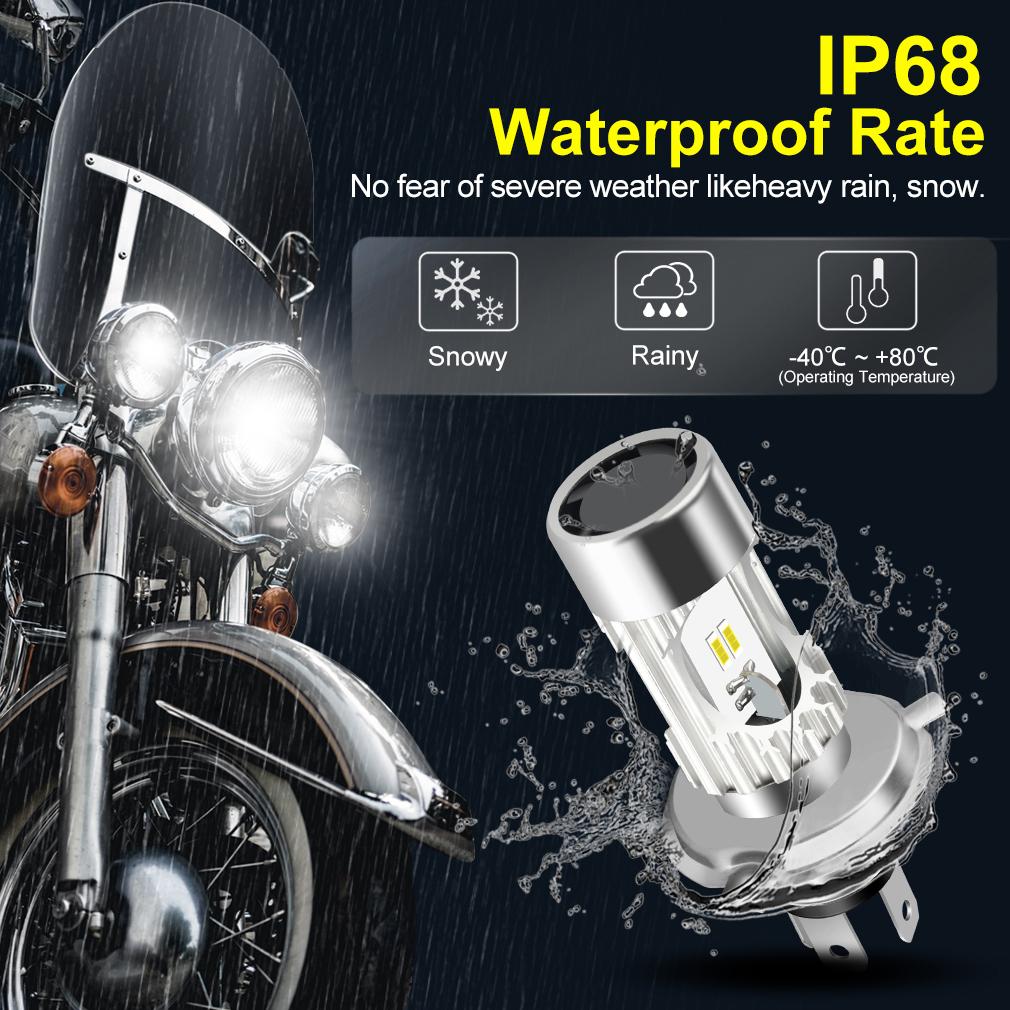 1 шт. 15000LM H4 BA20D светодиодная фара для мотоцикла Blub с вентилятором Moto Light 1:1 360° CSP Motobike 20W 6000K 12V Аксессуары