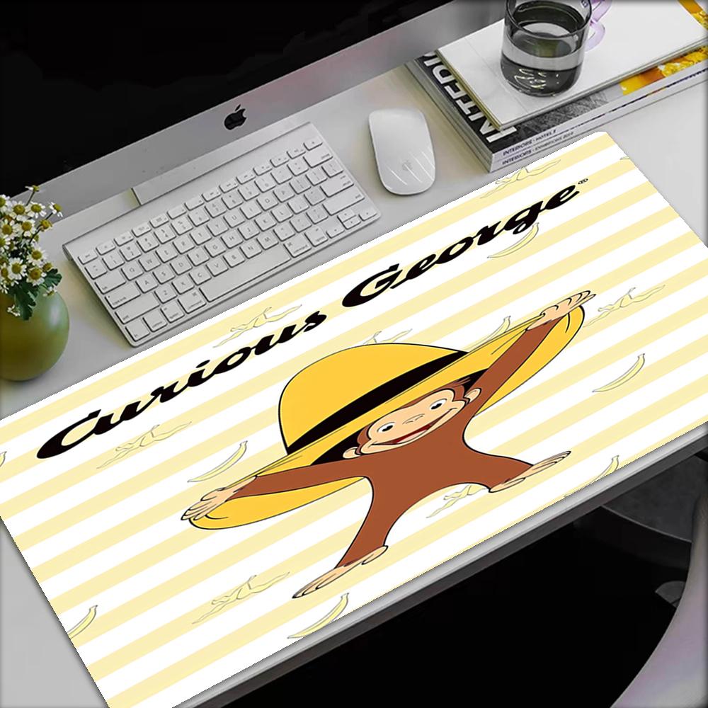 Curious George Theme Mouse Pad, Non Slip Rubber Base, Multifunctional Office & Home Decor, Perfect for Workspace Personalization.