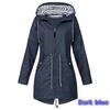 Women Rain Jacket Long Sleeve  Raincoat Hiking Running Coat Fashion Jackets