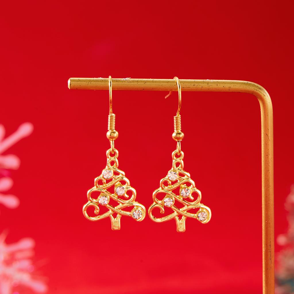 2025 Santa Tree Elk Exquisite Christmas Earrings Ladies Elegant Temperament New Year's Party Charm Jewelry Gift