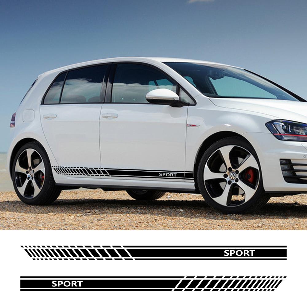 Спортивная дверь автомобиля, боковая юбка, полосы, наклейки GTI, автоаксессуары для Volkswagen VW Golf 7 5 4 3 6 2 1 MK7 MK5 MK2 MK6 MK4 MK1 MK3