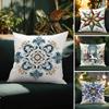 Snowflake hexagonal maple leaf print Pillow Case Comfort Sofa Bed Silky elegant Invisible zipper Decorative cushion cover